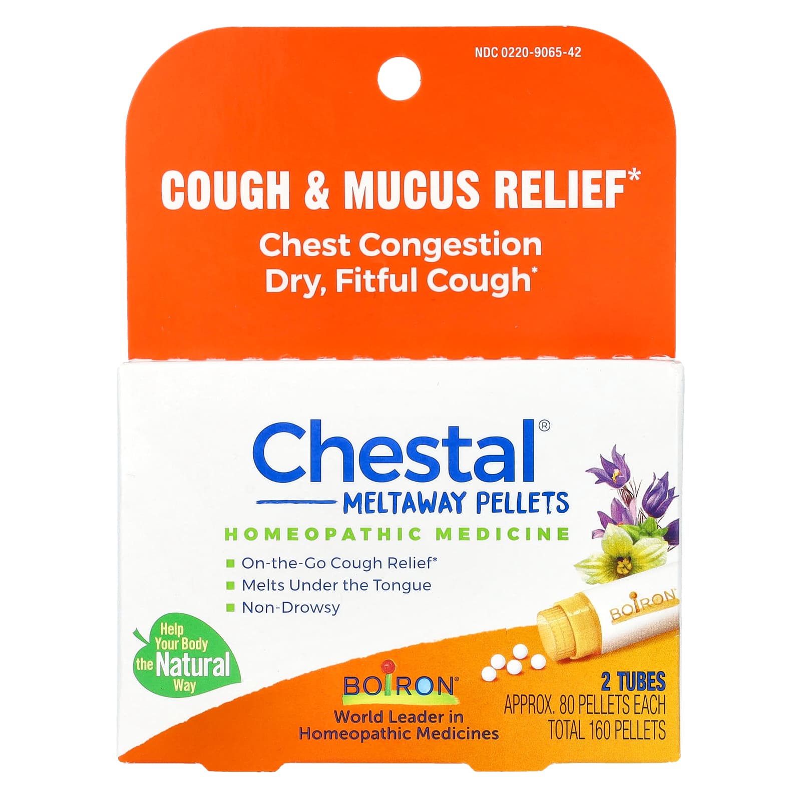 

Chestal Dissolving Pellets, Cough and Runny Nose Relief, 2 Tubes, Approximately 80 Pellets Each