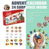 Christmas Advent Calendar Metal Wire Plastic Puzzles 2024 Christmas Countdown Calendar with 24pcs Brain Teaser Toy New Year Gift