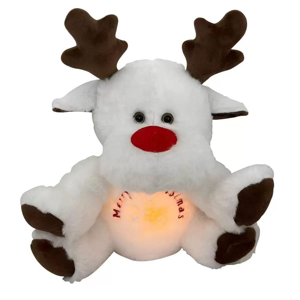 Christmas Deer Will Breathe, Shine, Music Fill Plush Toys, Sensory Comfort For Boys And Girls Birthday Christmas Holiday Gift