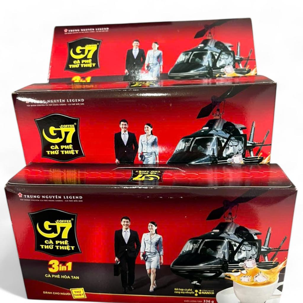 ACNTECH Instant Coffee (16g X 21 Bags X 3 Boxes) Authentic Vietnamese Coffee with Milk and Sugar Savory Medium Roast Flavor Individually Wrapped