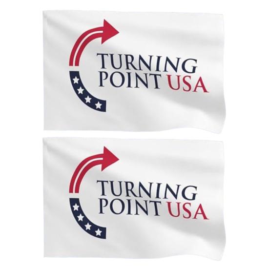 Turning Point USA Flag 3x5Ft Double Sided Wall Hanging Flag Outdoor Polyester Banner with Brass Grommets for Yard Garden Decoration