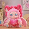 Jujuji Series Plush Keychain  Fluffy Fur and 3D Face Design  8 Types + 2 Secret Types  17cm Sitting Type - 1 Randomly Included in Blind Box