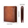 Rfid Bussiness Leather Bifold Wallet for Men Multi Function Tri Fold Card Holder Small Male Money Clip