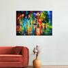 Modern Colorful Abstract Canvas Prints Art Rainy Garden Landscape Posters Picture Wall Art Painting for Living Room Bedroom