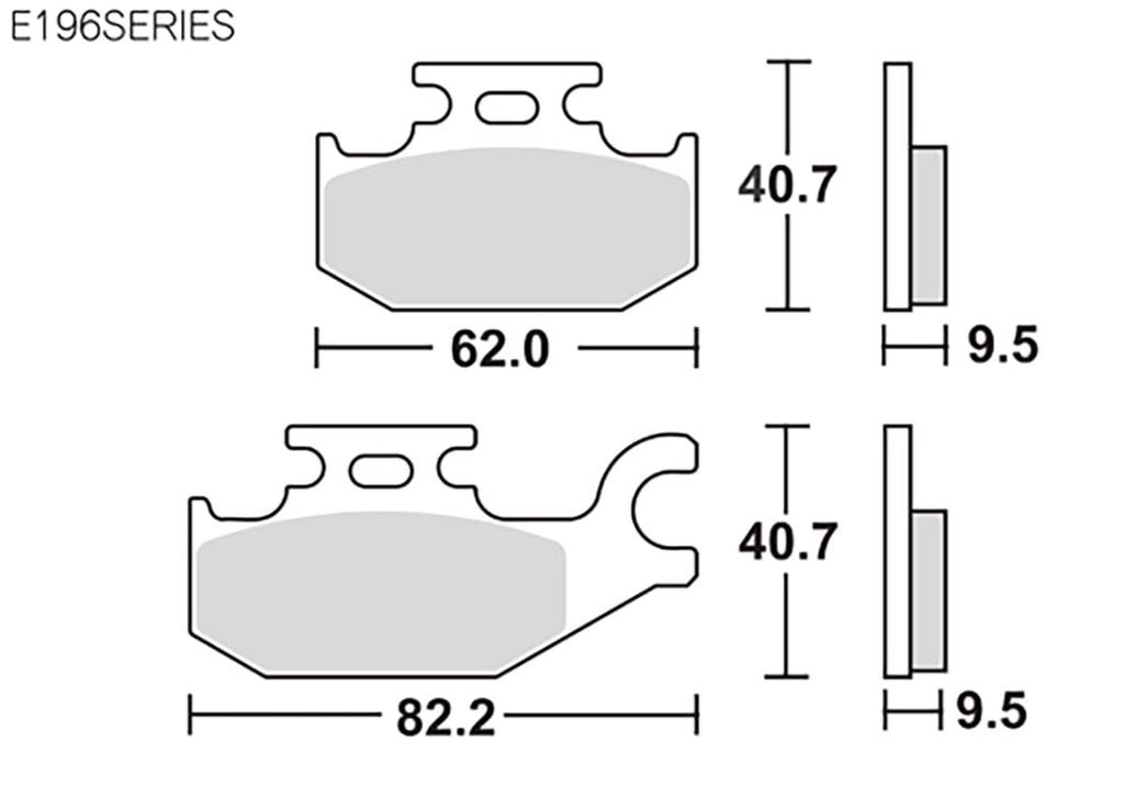 Kitaco SBS Brake Pad E196 Bergman 200 777-0196000
