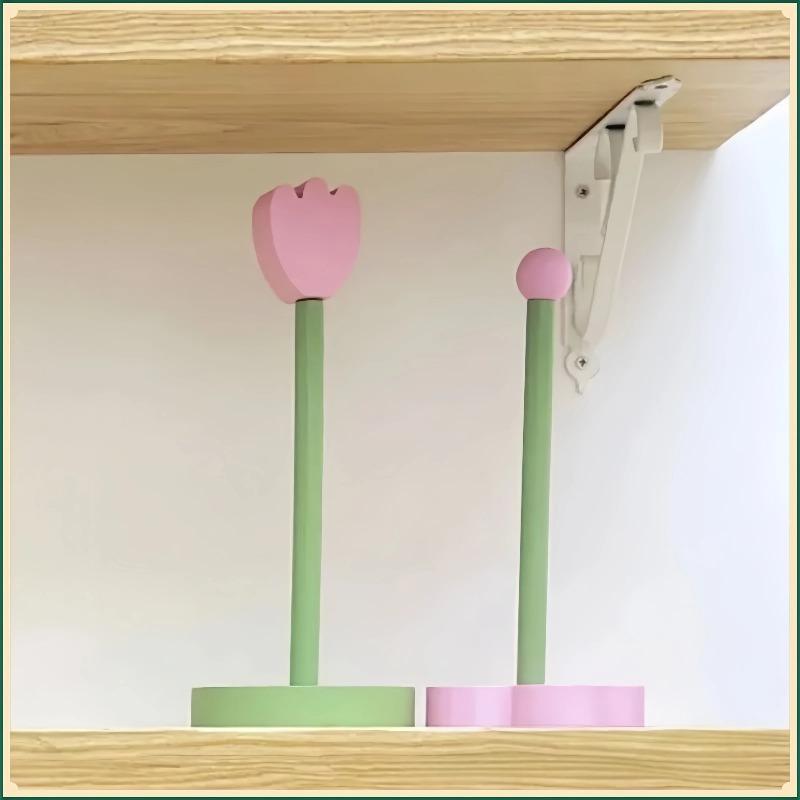 Bathroom Tissue Vertical Stand   Paper Towel Storage Holder Wood Paper Towel TulipHolder Kitchen Roll Paper Towel Holder