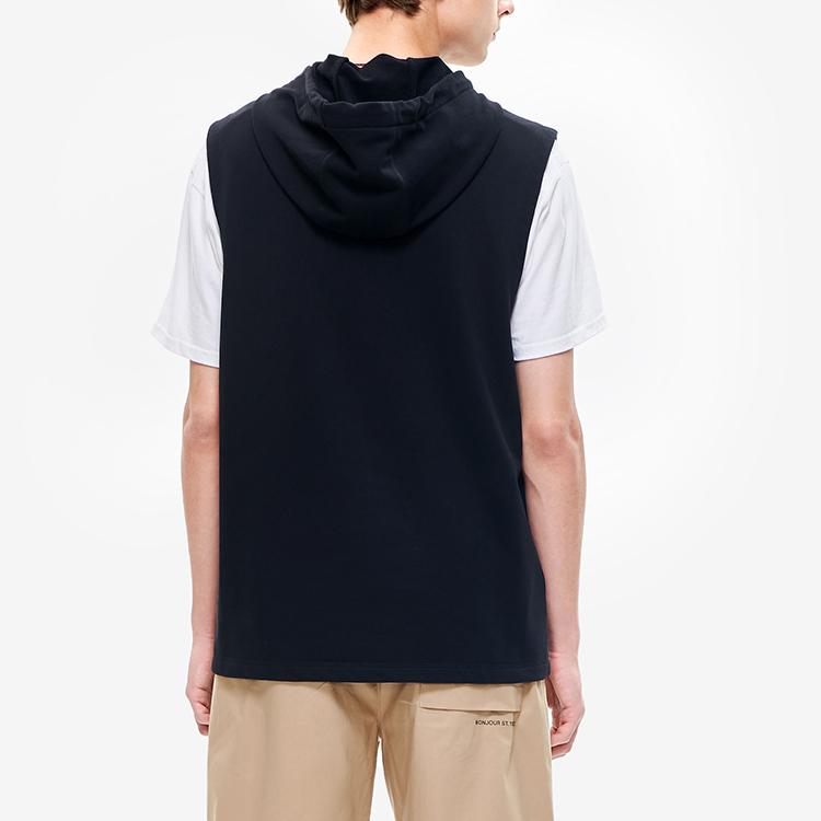 Fila Letter Hooded Sleeveless T-Shirt Men Tops Black F11M229112FBK