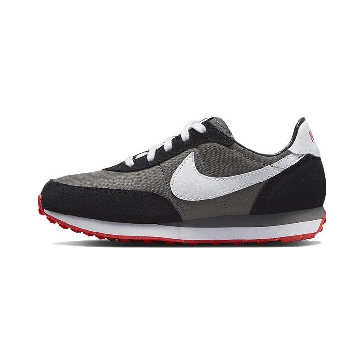 Nike Waffle Trainer 2 Abrasion Resistant Low Top Sports Casual Shoes Black White Children Aged 3 7 Years Old DC6478-005