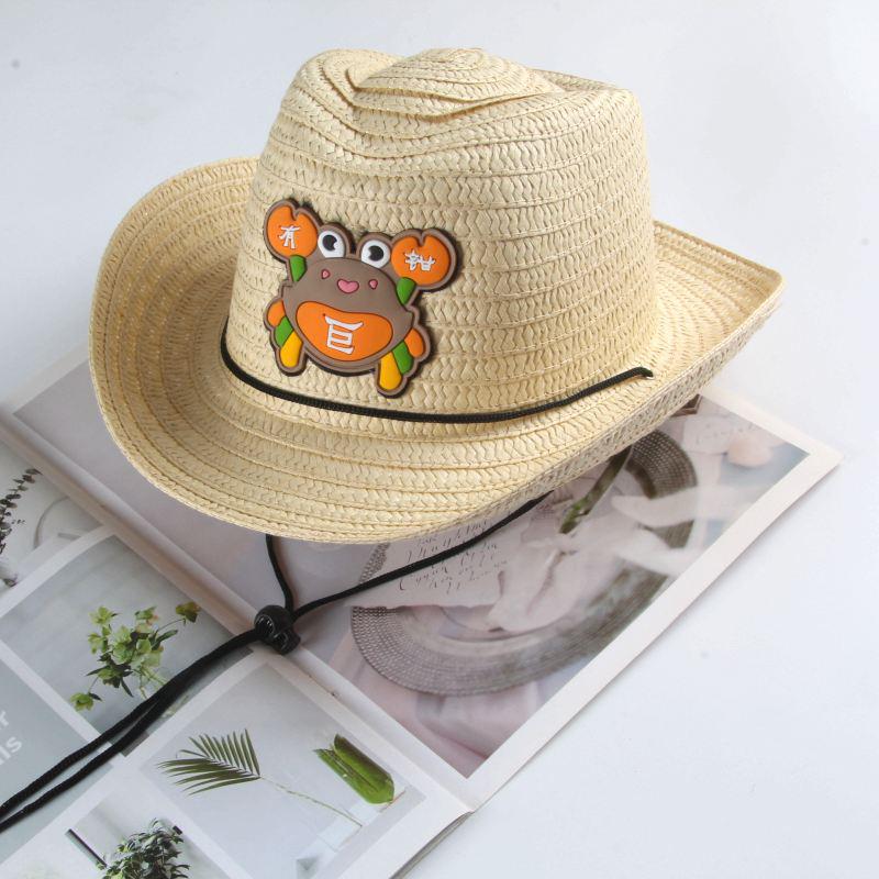 2024 New Boys' Straw Sun Hat: Summer Fisherman Style