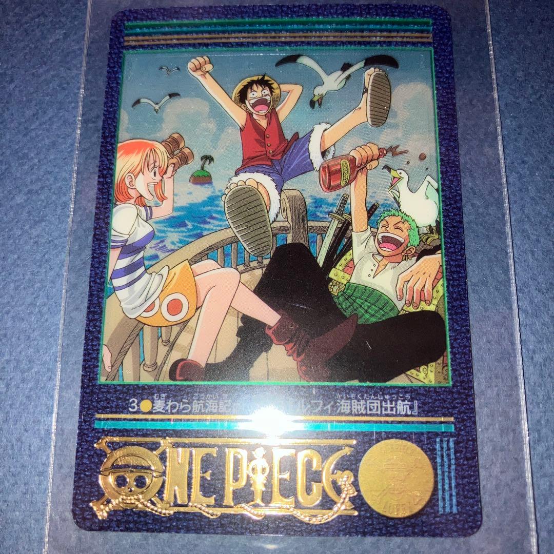 Monkey D. Luffy Nami Zoro Photo 3 Visual Adventure ONE PIECE Card Japan