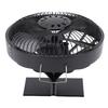 Heat Powered Fireplace Fan Quiet Round Aluminum Alloy Wood Stove Fan for Fireplace Wood Log Burning Stove