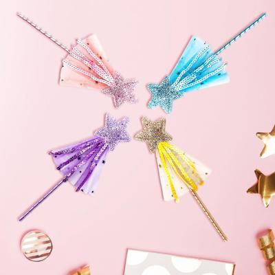 Halloween Princess Cosplay Hot Sale Cute Dreamlike Pointed Star Fairy Wand Kids Stick Birthday Gift PartyChildren MagicWand