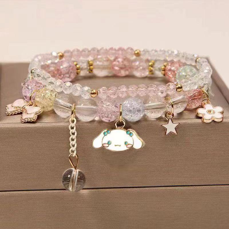 Cinnamoroll Princess Crystal Beaded Bracelet for Girls