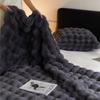 Plush Faux Rabbit Fur Blanket Sofa Bed Office Winter Warm Throw Soft Cozy Lap