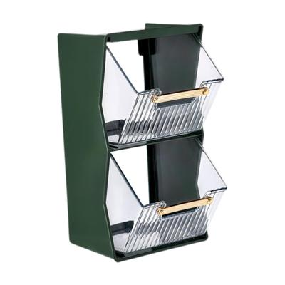 Teebeutel-Organizer für den Schreibtisch 2-stöckiges Schreibtisch-Ablageregal für Büro, Milch, Zuhause
