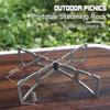 Compact Stainless Steel Steaming Rack, Foldable Cross Design Pot Stand Support for Outdoor Camping, BBQ and Home Kitchen Use