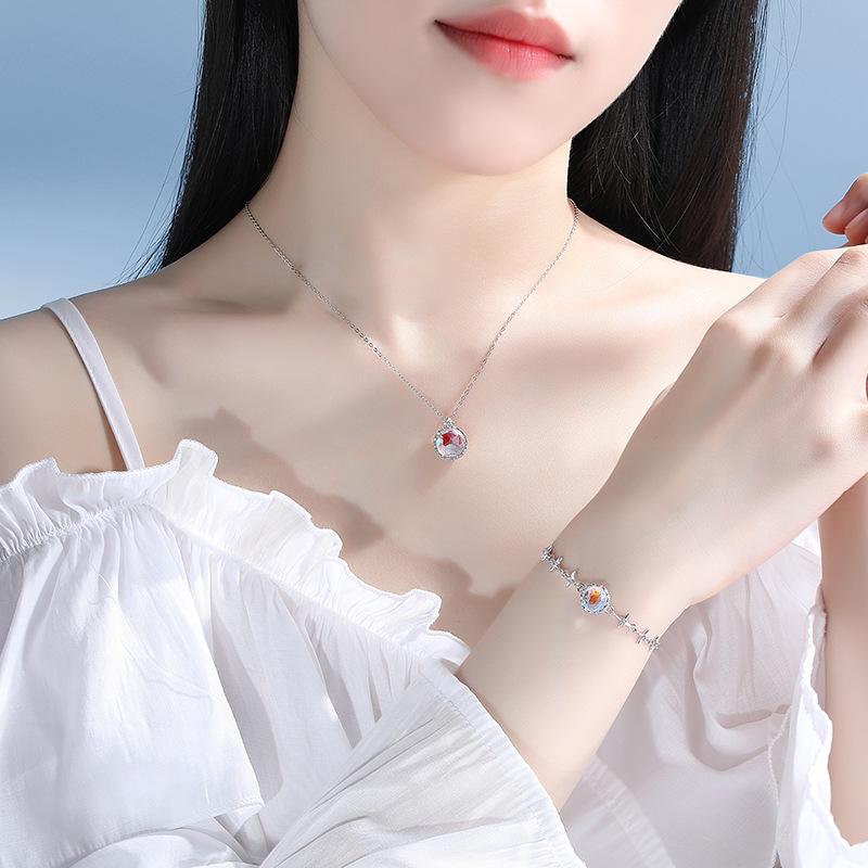 Tancise S925 Sterling Silver Luxury Personality Pendant Necklace Women's Classic Tide Necklace