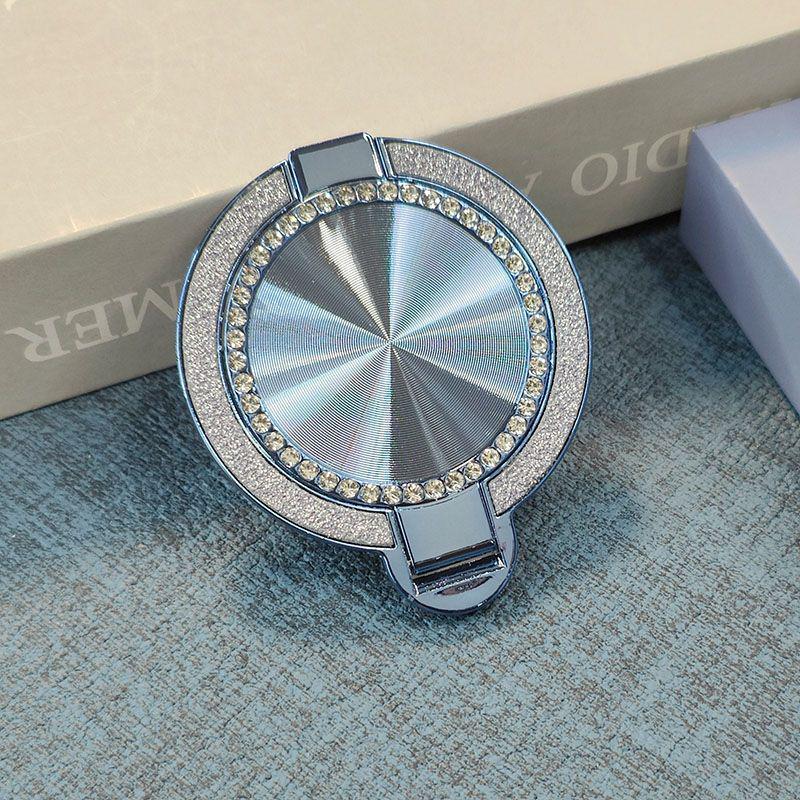 

Magnetic Glitter Phone Holder & Mirror: 2-in-1 Ring Buckle, Multifunctional for Desktop & Bedside Use No specification синий