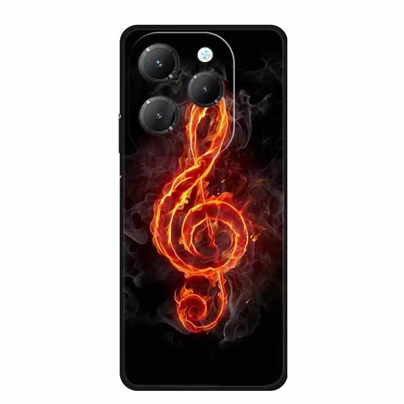 For Infinix Hot 40 Pro Case Animals Soft Silicone TPU Cover Phone Cases For Infinix Hot 40i Hot40 X6837 Protective Wolf Coque