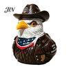 Military Enthusiast Collectible Duck Figurine, Patriotic Veteran Ornament for Car Dashboard, Resin Solemn Commemorative Independence Day Memorial