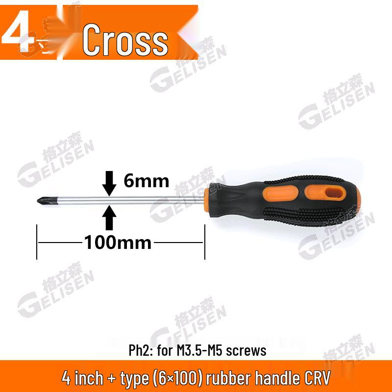 Industrial Grade Magnetic Phillips and Slotted Rubber Plug Screwdrivers