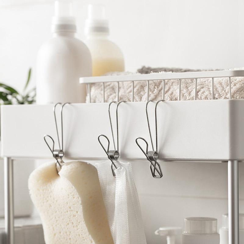 Paslanmaz Çelik Kanca Klip Ev İç Giyim Çorap Kurutma Klipleri Elbise Yorgan Rüzgar Geçirmez Klip Askı