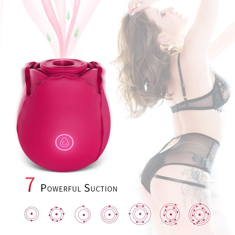 Oral Sex Sucking Vibrator with 7 Frequency Nipple Clit Stimulator Rechargeable Waterproof Female Masturbation Sex Toys for Women