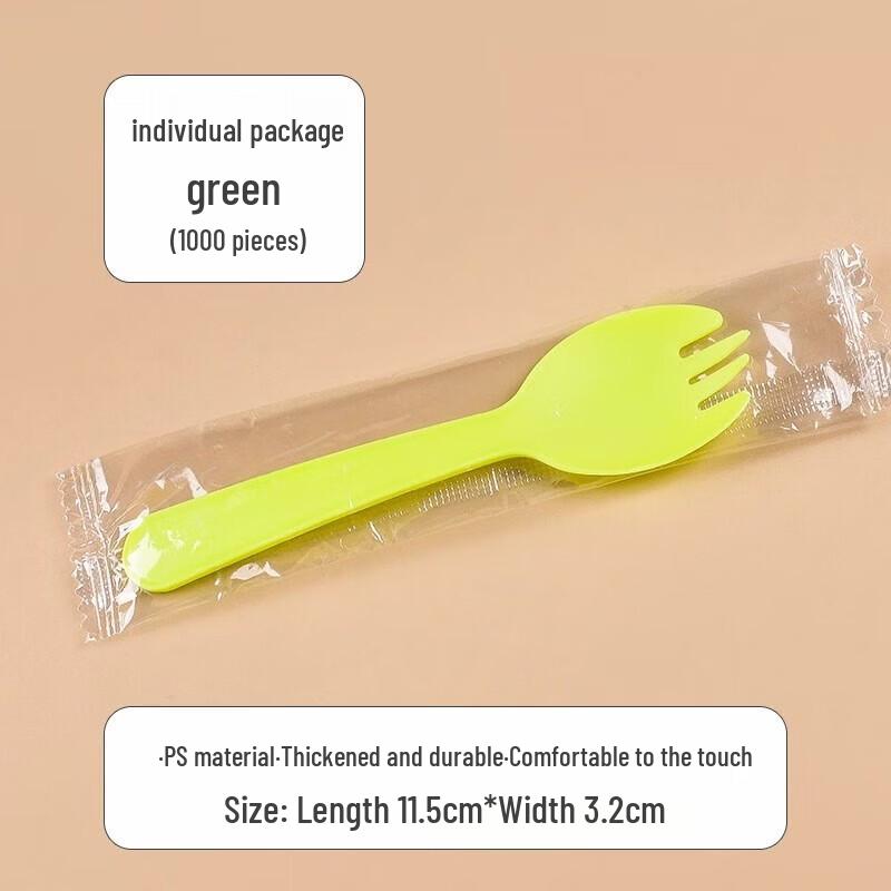 MOLUONA Disposable Frosted Plastic Dessert Forks & Spoons