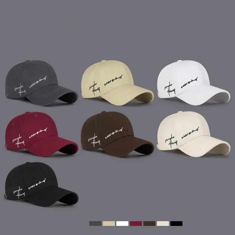 Men Women Baseball Caps New Letter Embroidery Sunhat Solid Sunscreen Cap Outdoor Fishing Running Hip Hop Baseball Hats Casquette