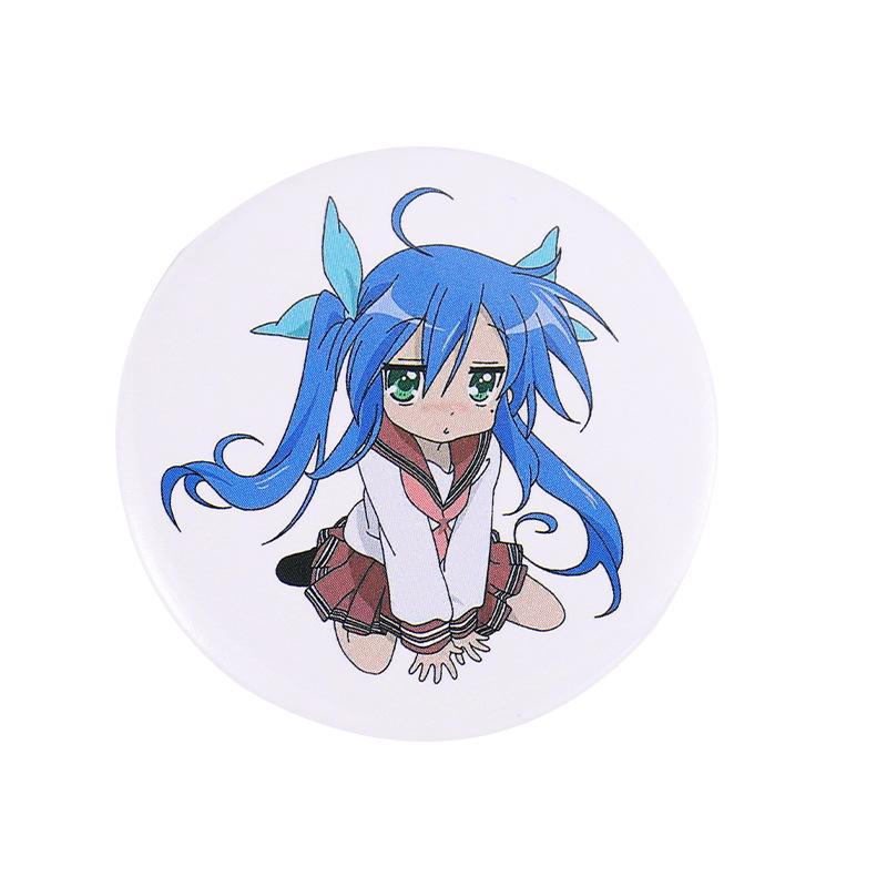 1pcs Cartoon Anime Character Animal Letter Round Pins Acrylic Love Cat Star Alloy Brooch Badge Clothes Accessories Jewelry Gift