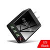 3-Port USB Digital Display Mobile Charger - Multi-USB Smart Travel Charger