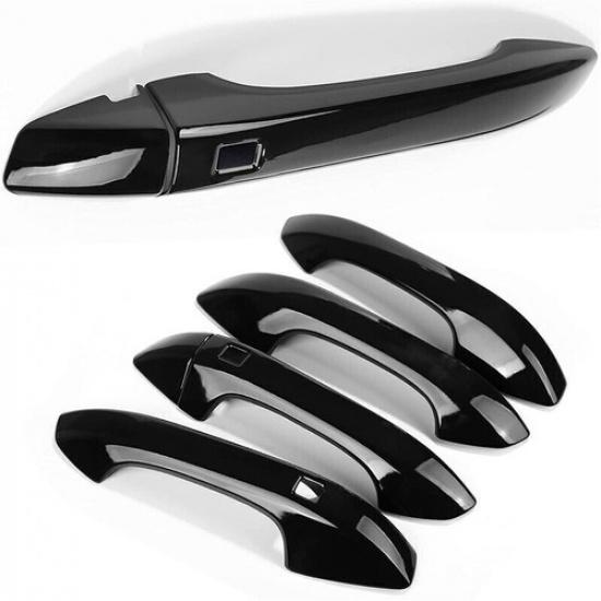 For Kia K5 Forte - Gloss Black Door Handle Cover W/ 2 Smart Keyhole