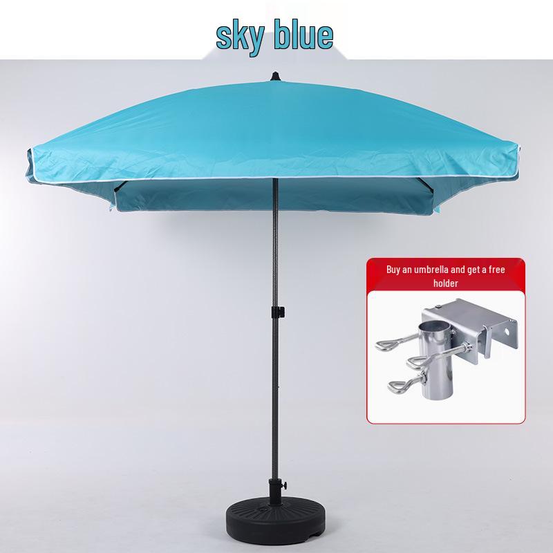 Stor kommersiell fyrkantig uteplatsparasoll – Anpassningsbar logotyp, utomhus strandparasoll