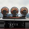 Car Fan 360° Adjustable 3 Head Air Fan Automotive Electric Fan USB/12V/24V Fan 2 Speeds Car Silent Fan For Home Desk Office Car Heat Shields 2