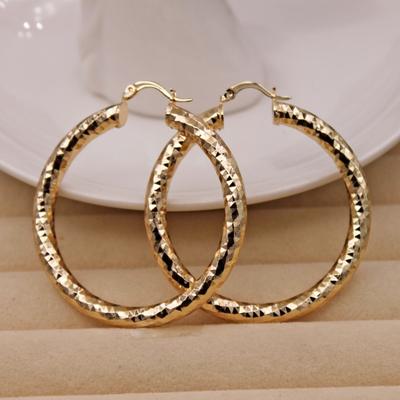 Fashion Simple Casual Trendy Gold Color Hoop Earrings For Women Girls Punk Originality Jewelry Accessories Birthday Party Gifts