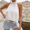 YYFS Women's Fashion Casual Solid Color Print Sleeveless Blouses & Shirts