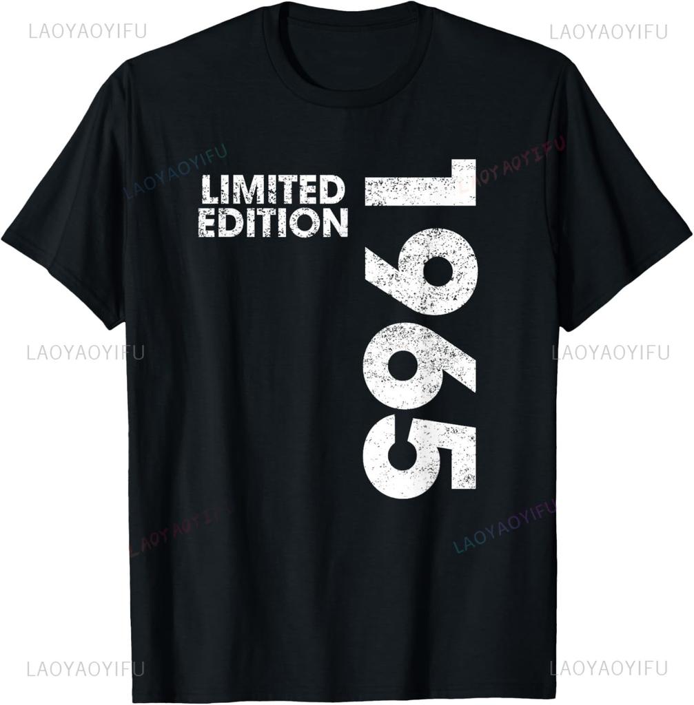 60th Birthday 60 Years Old Man Woman Vintage 1965 T-Shirt Individuality Short Sleeve Casual Print on Demand Camisas