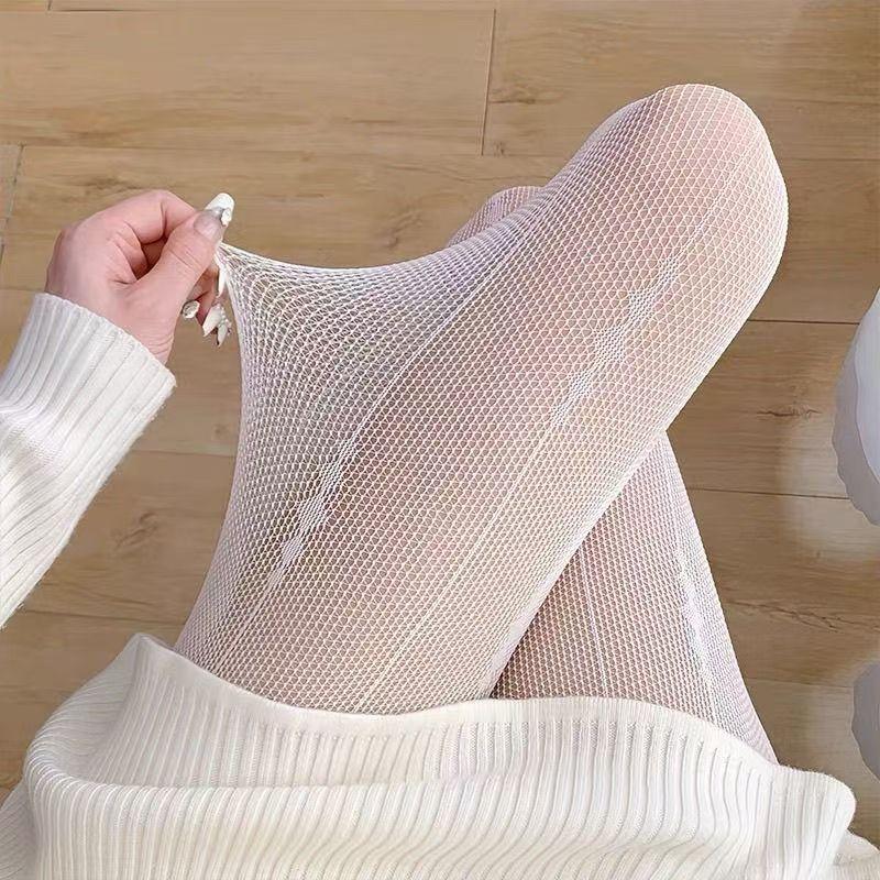 

Gothic Womenfolk Lolita Leggings Hollowed Out Mesh retro Girls Stockings Japanese Bottomed Lace Pantyhose Floral Rattan Black Tights One Size