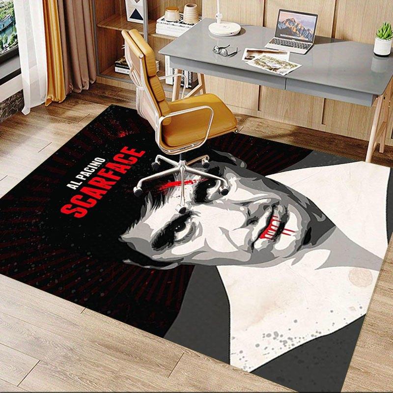 1 Stück Scarface Büroteppich Stuhlunterlage Weich, Bequem, Ganzjahres, Perfekt für Zuhause, Schlafzimmer oder Bürodekoration, Perfektes Geschenk für