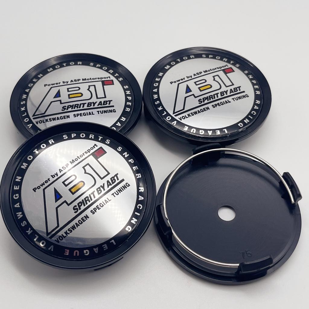 4pcs/Set High-Quality 75mm(for 65mm Stickers) Fit For ABT Wheel Center Hubcaps Car Styling Emblem Badge Auto Styling Accessories