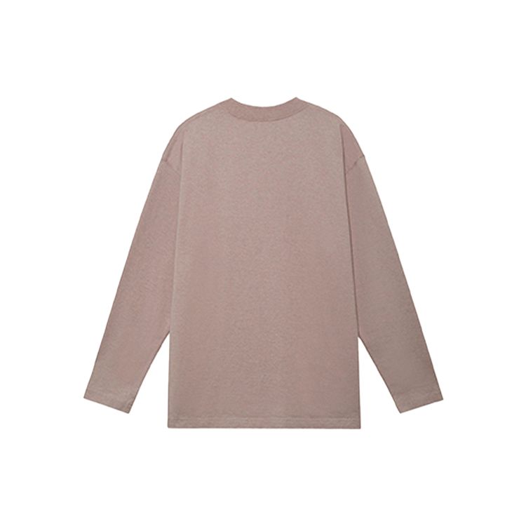 Li Ning Sports Basketball Series Round Neck Pullover Casual Loose Long Sleeve T-Shirt Men Tops Brown AHSR943-2