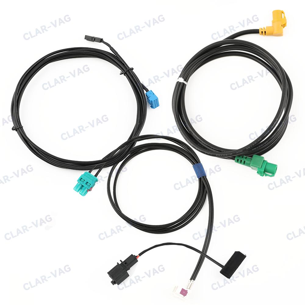 MIB2 STD2 ZR NAV Radio Power Converter Cable Wire Harness With 2 to 2 Cable for Golf 7 MK7 Passat B8 MQB TIGUAN POLO 6C