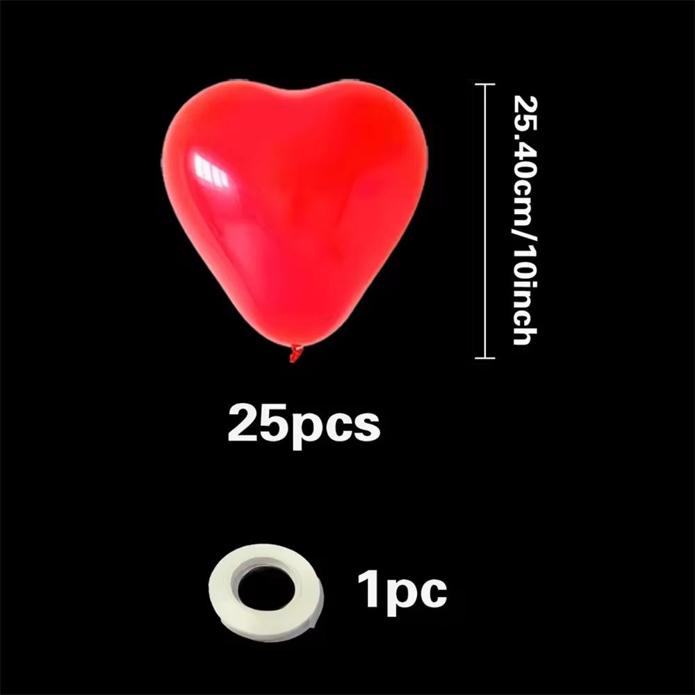 

25/50 шт. 10-дюймовые латексные шары в форме красного сердца для дней рождения, свадеб, праздников ко Дню святого Валентина, вечеринок 10inch