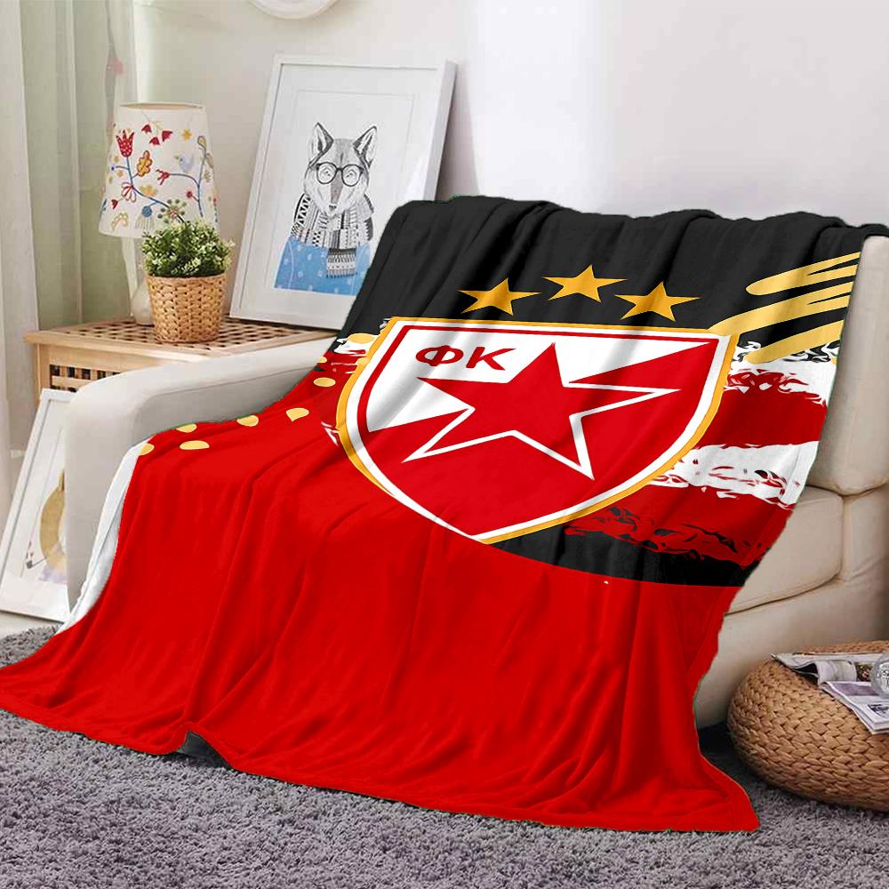 1pc Blanket - Red Star logo Print Design,Lightweight Blanket for Sofa,Bed- Soft &Warm,Gift for All Seasons