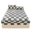 A-Class Milk Velvet Quilted Bed Cover: Thick, Warm, Single-Piece Plaid Bedspread & Mattress Protector