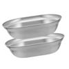 Stainless Steel Outdoor Plates/Basin Portable Heat Resistant Dining Dishes Camping Tableware Barbecue Dinnerwares