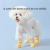 Cross-border Cartoon High-top Pet Silicone Rain Shoes Puppy Dog Going Out Non-slip Wear-resistant Waterproof Dog Shoes Teddy Foot Cover