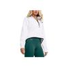Under Armour Unstoppable Solid Fleece 1/4 Zip Short Sports Hoodie Women Hoodies White 1379844-100