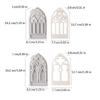 5pcs Candlesticks Silicone Molds Gothic House Candle Holder Castings Molds