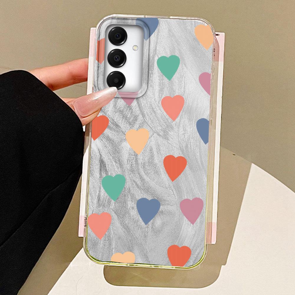 Colorful Circularl Dots Women Girls Phone Case for Samsung Galaxy A55 A56 A36 A26 A16 A53 A06 A14 A24 A34 A54 A15 A25 A35 Cover